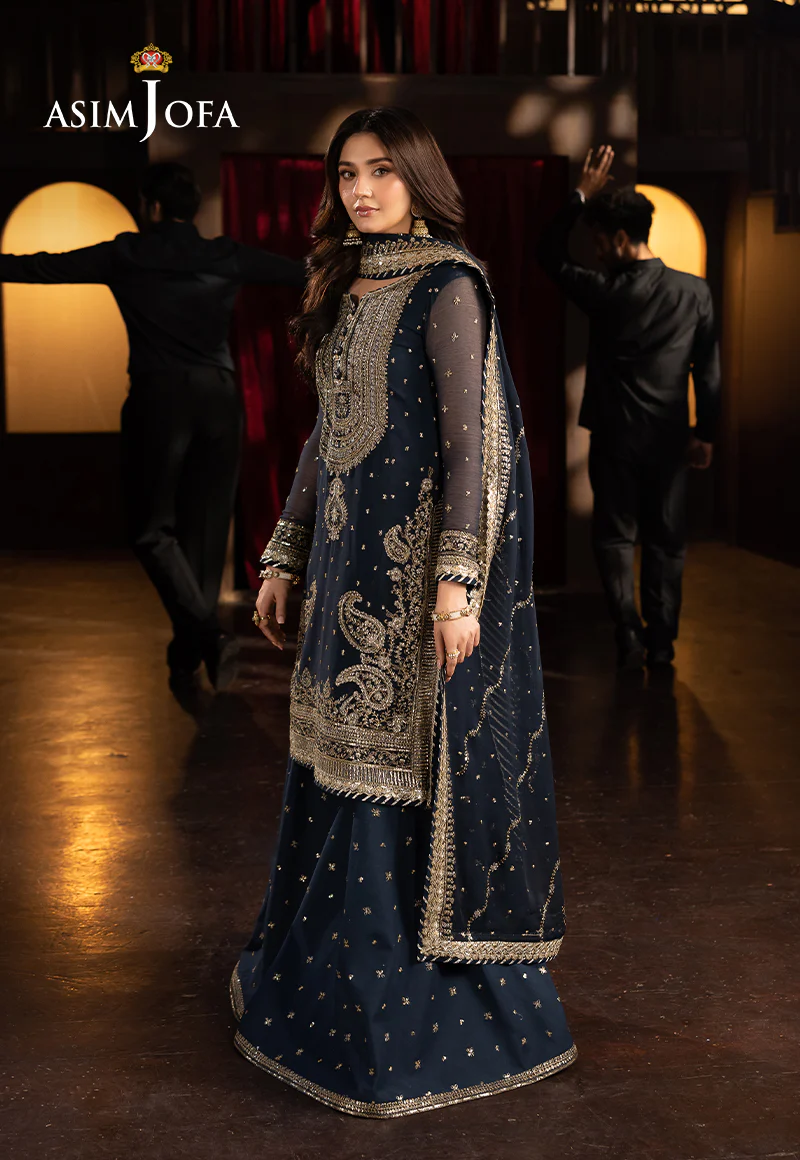 AJFO-02 EMBROIDERED CHIFFON UNSTITCHED 3 PCS - Image 7
