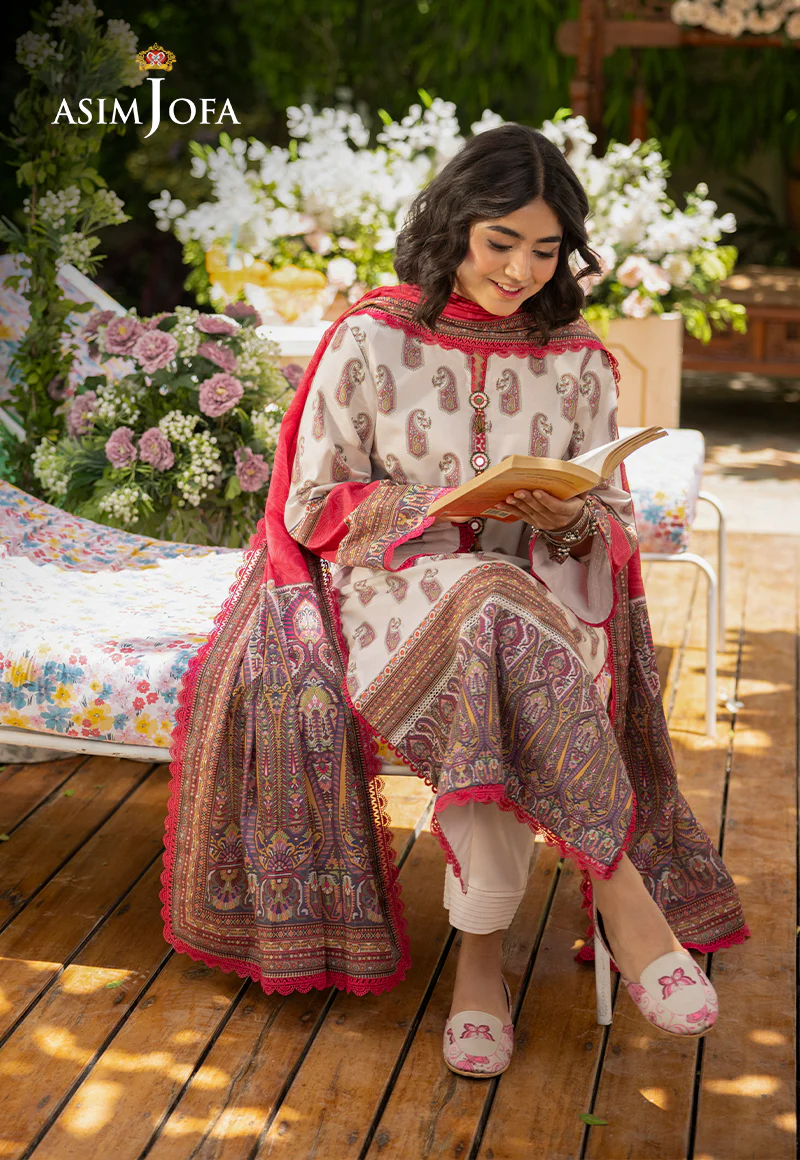 AJGBD-07 PRINTED LAWN 3 PCS - Image 5