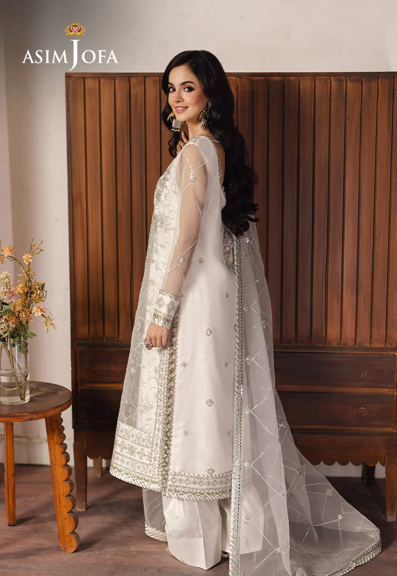 AJHED-03 EMBROIDERED ORGANZA Stitched 3 PCS - Image 2