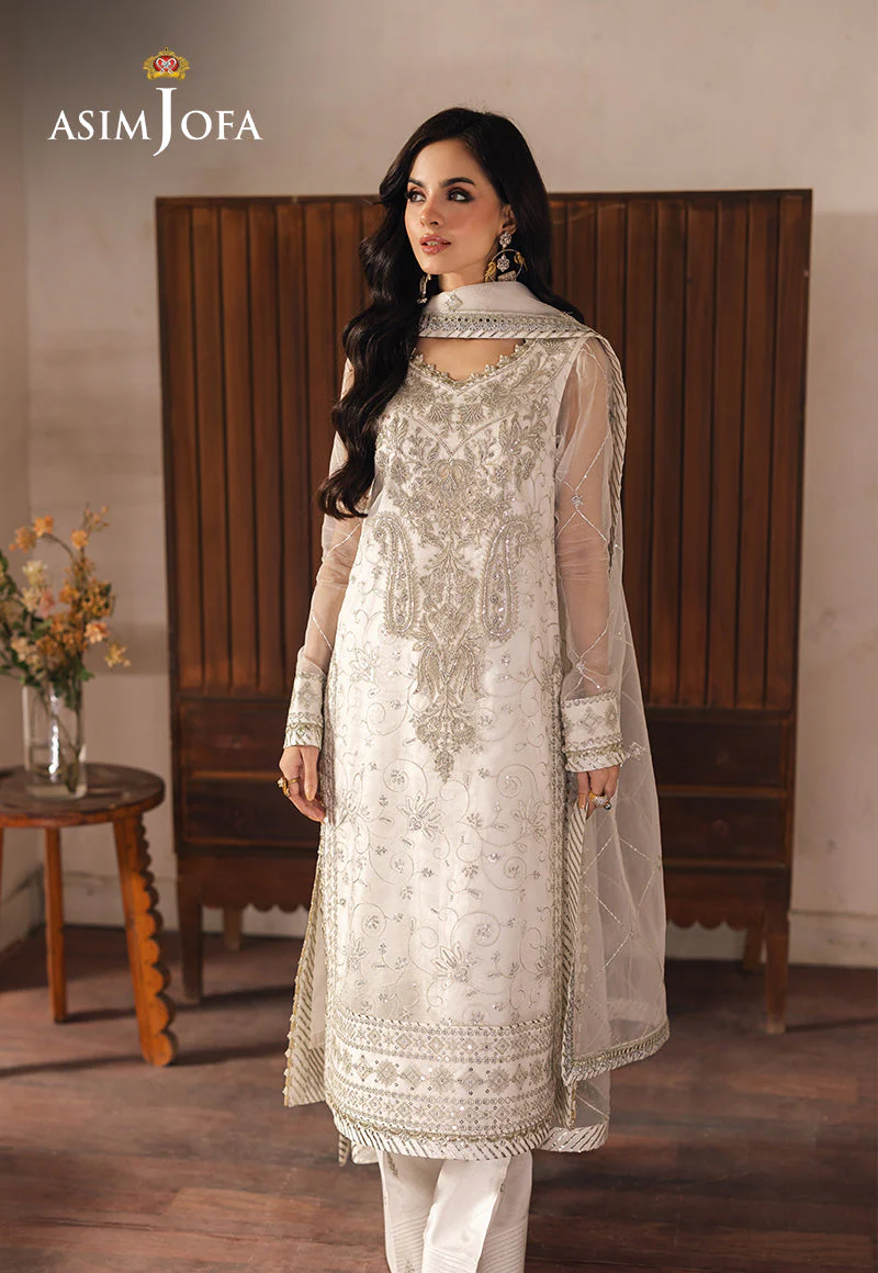 AJHED-03 EMBROIDERED ORGANZA Stitched 3 PCS - Image 4