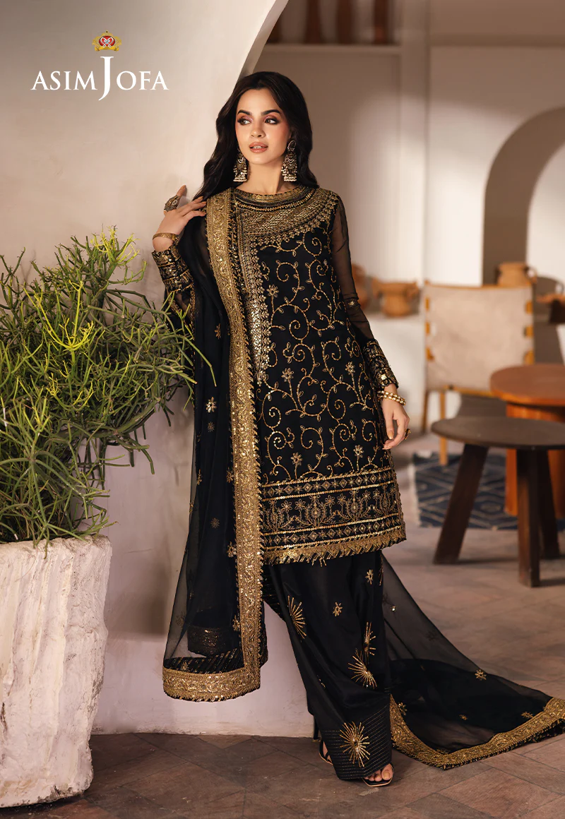 AJHE-04 EMBROIDERED ORGANZA 3 PCS - Image 3
