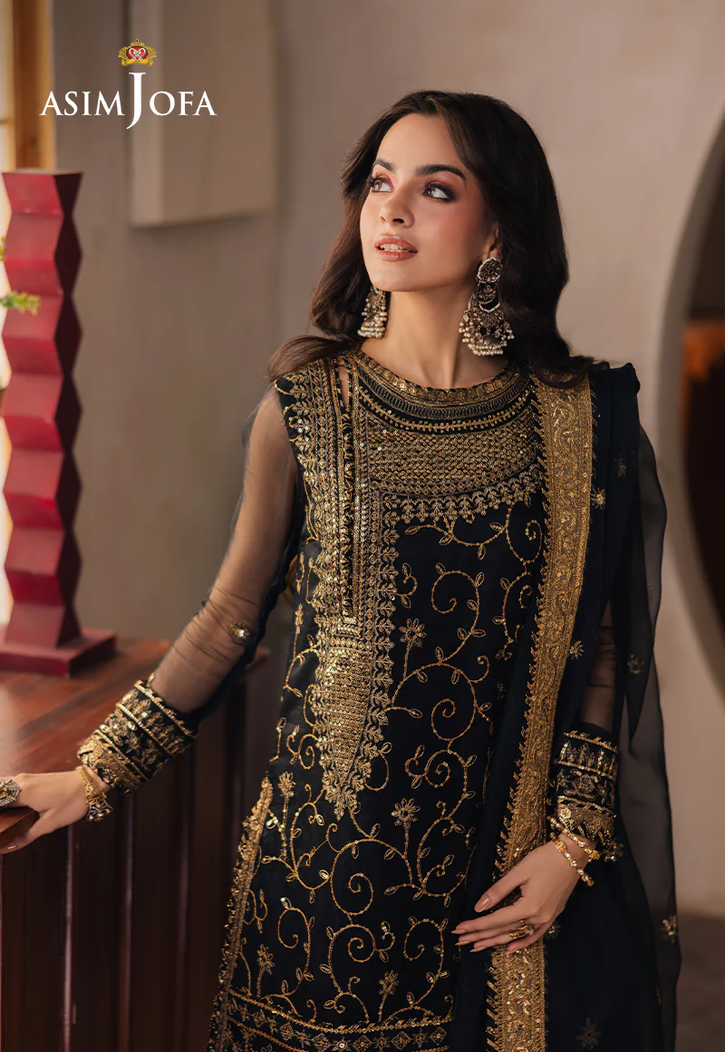 AJHE-04 EMBROIDERED ORGANZA 3 PCS - Image 6