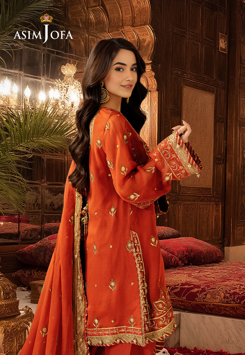 AJHE-10 EMBROIDERED CHIFFON 3 PCS - Image 4