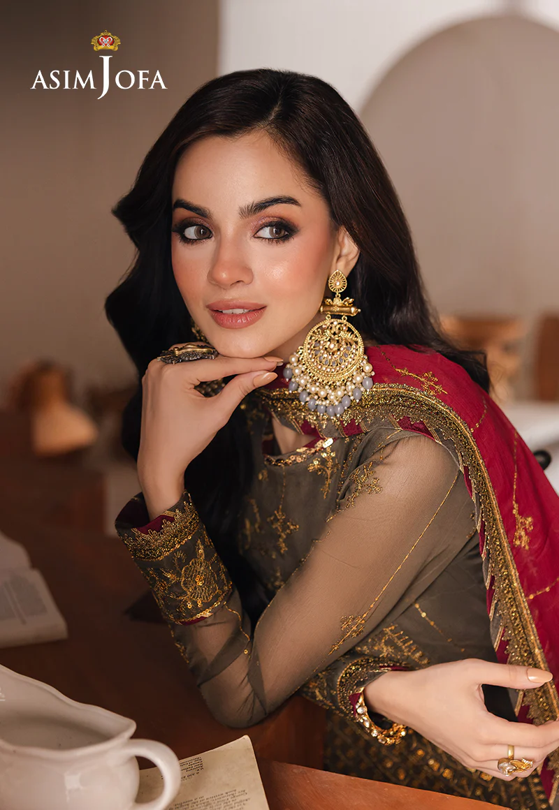 AJHE-06 EMBROIDERED CHIFFON 3 PCS - Image 9