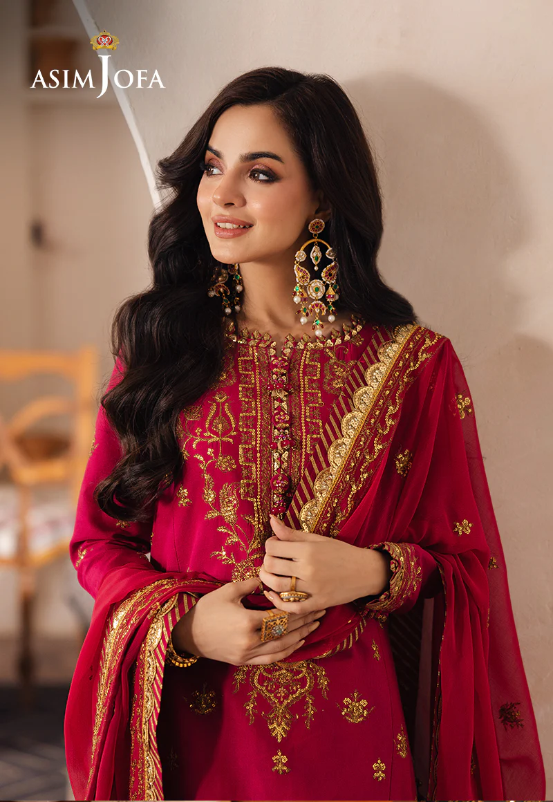 AJHED-08 EMBROIDERED JUMBO SILK STITCHED 3 PCS - Image 7