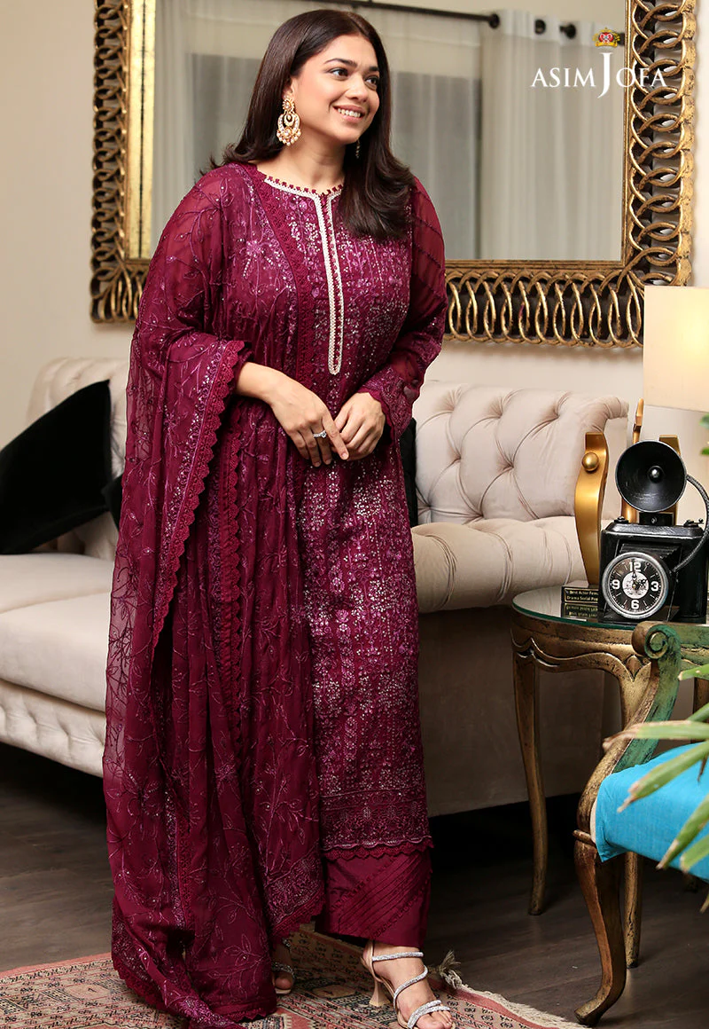 AJHJ-07 EMBROIDERED CHIFFON 3 PCS - Image 5