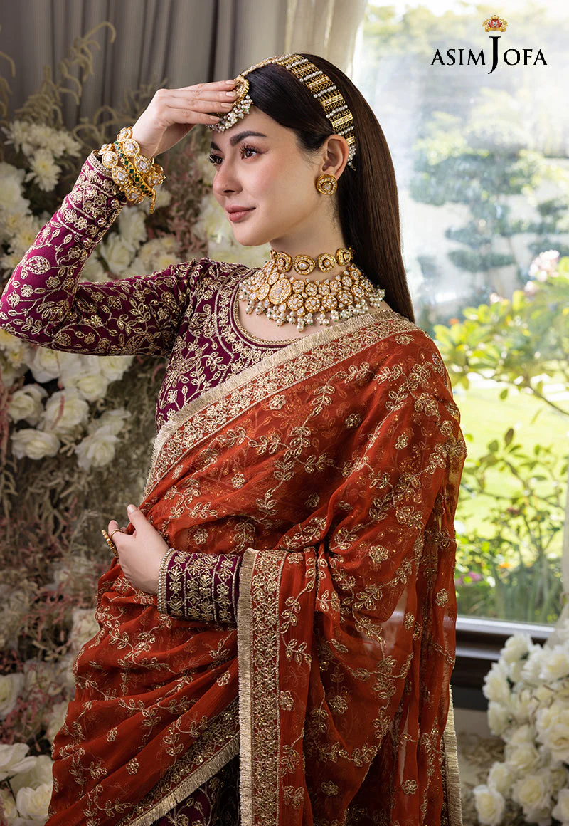 AJHJ-17 DESIGNERS STITCHED EMBROIDERED COTTON SILK 3 PCS - Image 6
