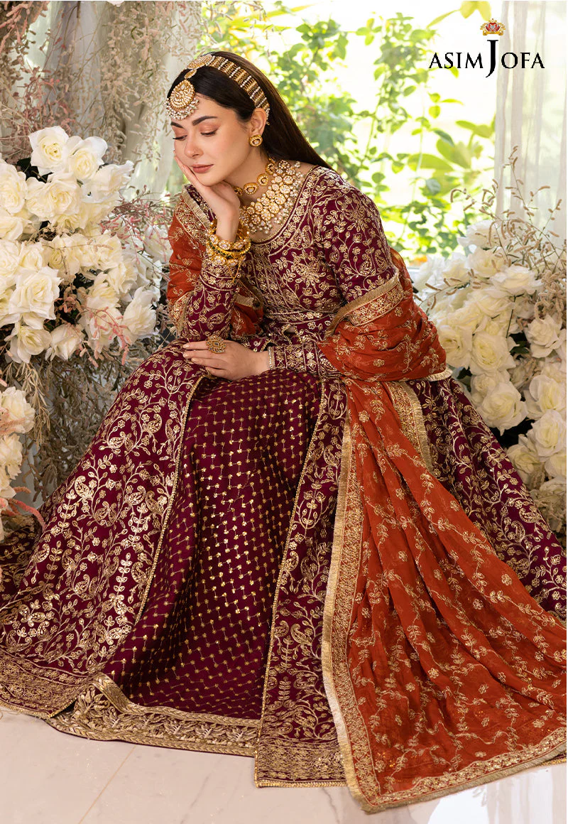 AJHJD-17 DESIGNERS STITCHED EMBROIDERED COTTON SILK STITCHED 1 PC - Image 12