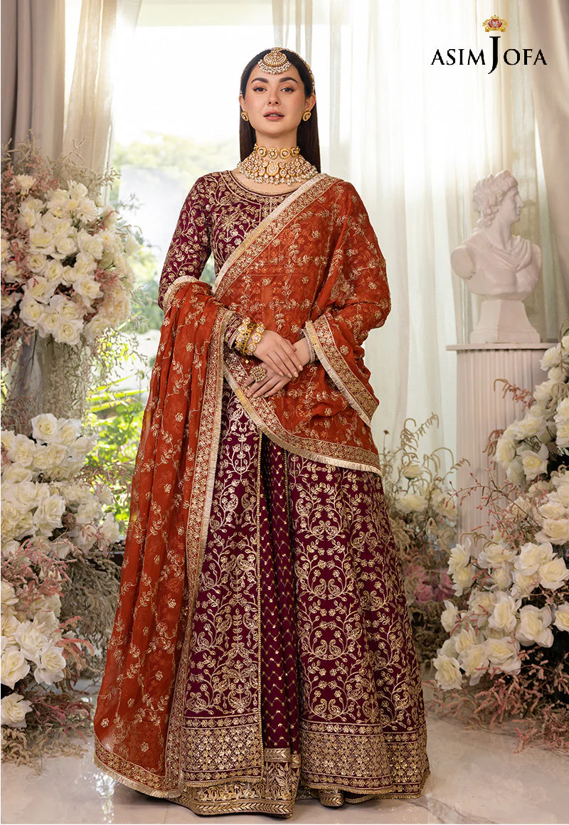 AJHJD-17 DESIGNERS STITCHED EMBROIDERED COTTON SILK STITCHED 1 PC - Image 14