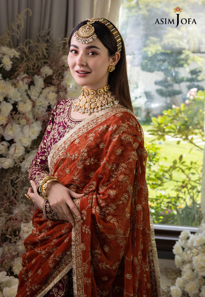 AJHJD-17 DESIGNERS STITCHED EMBROIDERED COTTON SILK STITCHED 1 PC - Image 5