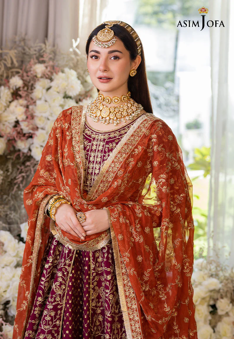 AJHJD-17 DESIGNERS STITCHED EMBROIDERED COTTON SILK STITCHED 1 PC - Image 8