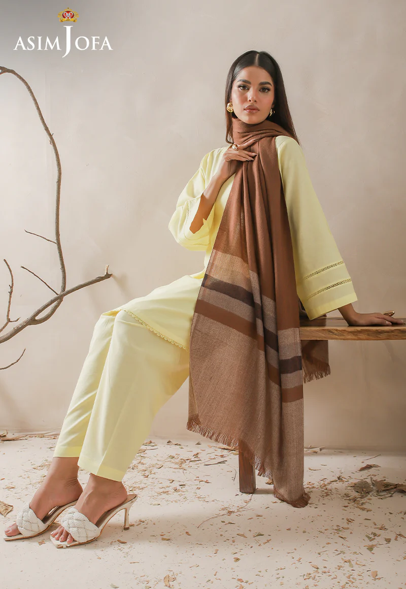 AJHS-03 STRIPED BORDER YARN DYED STOLE 1 PC - Image 5