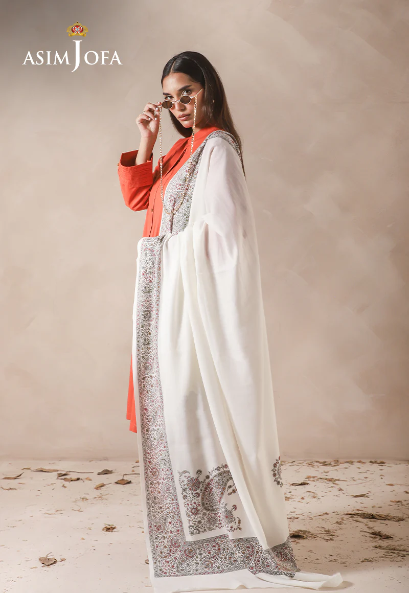 AJHS-13 KASHMIRI HAND EMBROIDERED SHAWL 1 PC - Image 2