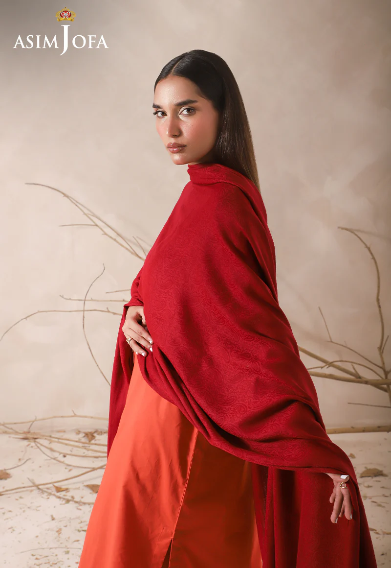 AJHS-15 SELF JACQUARD SHAWL 1 PC - Image 4