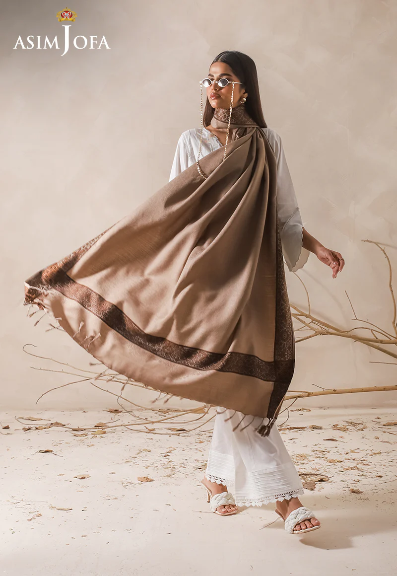 AJHS-20 JACQUARD BORDER SHAWL 1 PC - Image 2