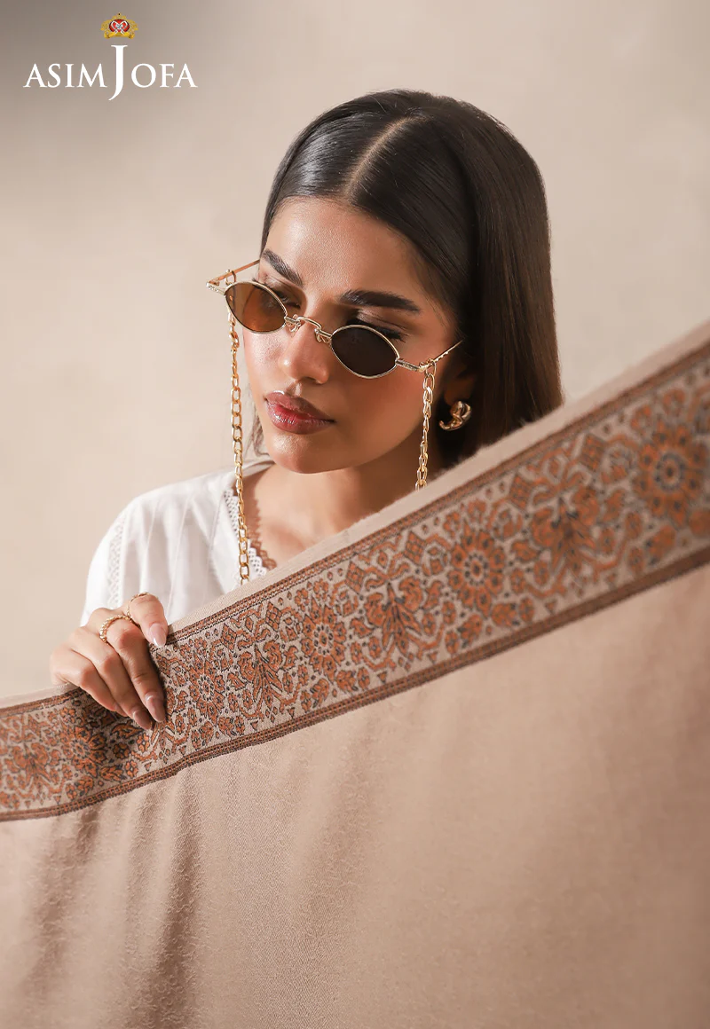 AJHS-20 JACQUARD BORDER SHAWL 1 PC - Image 3