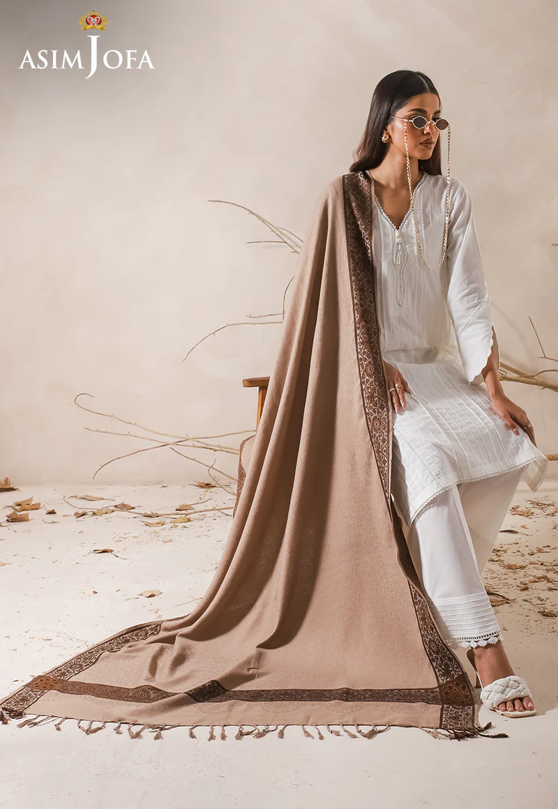 AJHS-20 JACQUARD BORDER SHAWL 1 PC - Image 4