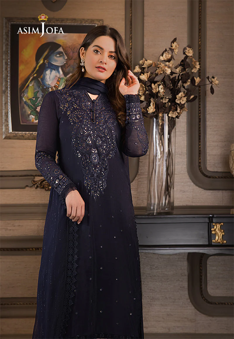 AJIM-04 DESIGNERS STITCHED EMBROIDERED COTTON 3 PCS - Image 4