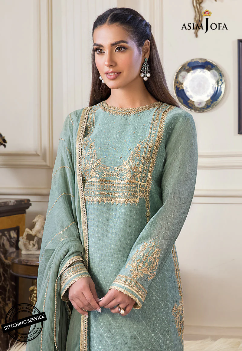 AJIM-21 EMBROIDERED SELF JACQUARD 3 PCS - Image 5