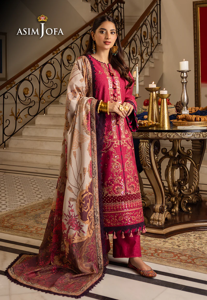 AJIW-04 EMBROIDERED KARANDI 3 PCS - Image 3