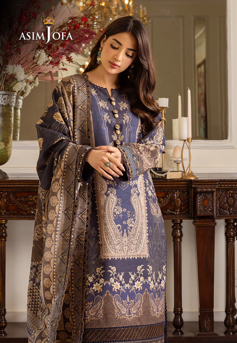 AJIW-05 PRINTED KHADDAR 3 PCS - Image 11