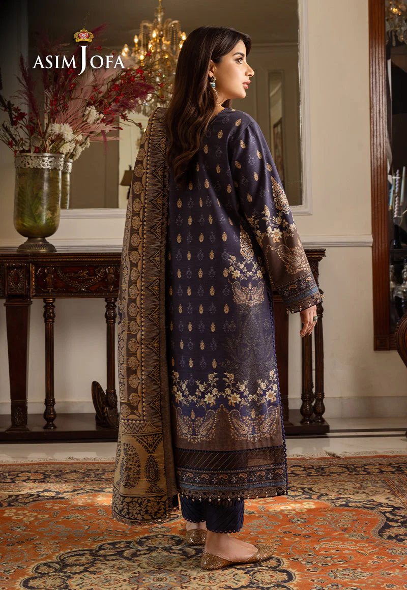AJIWD-05 PRINTED KHADDAR 3 PCS - Image 2