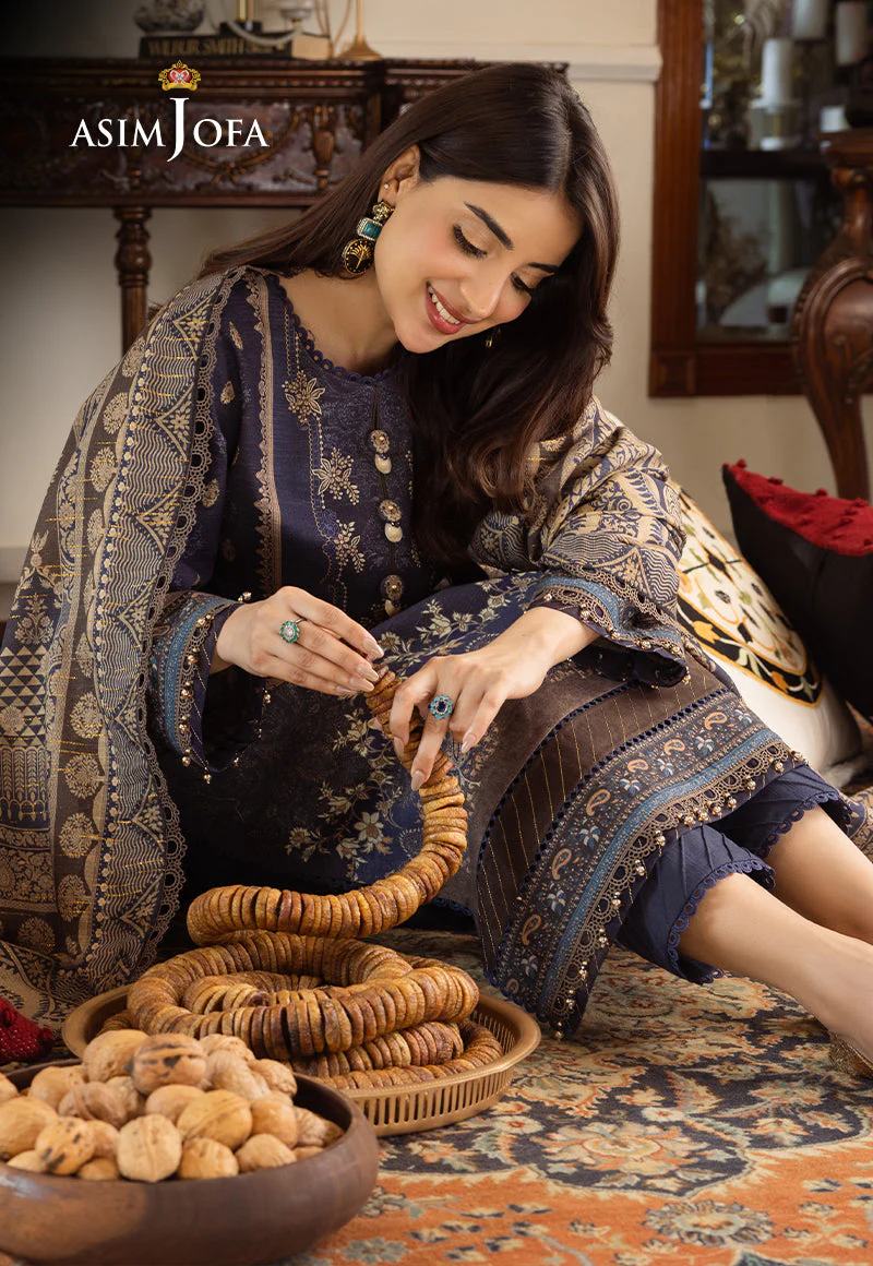 AJIWD-05 PRINTED KHADDAR 3 PCS - Image 4