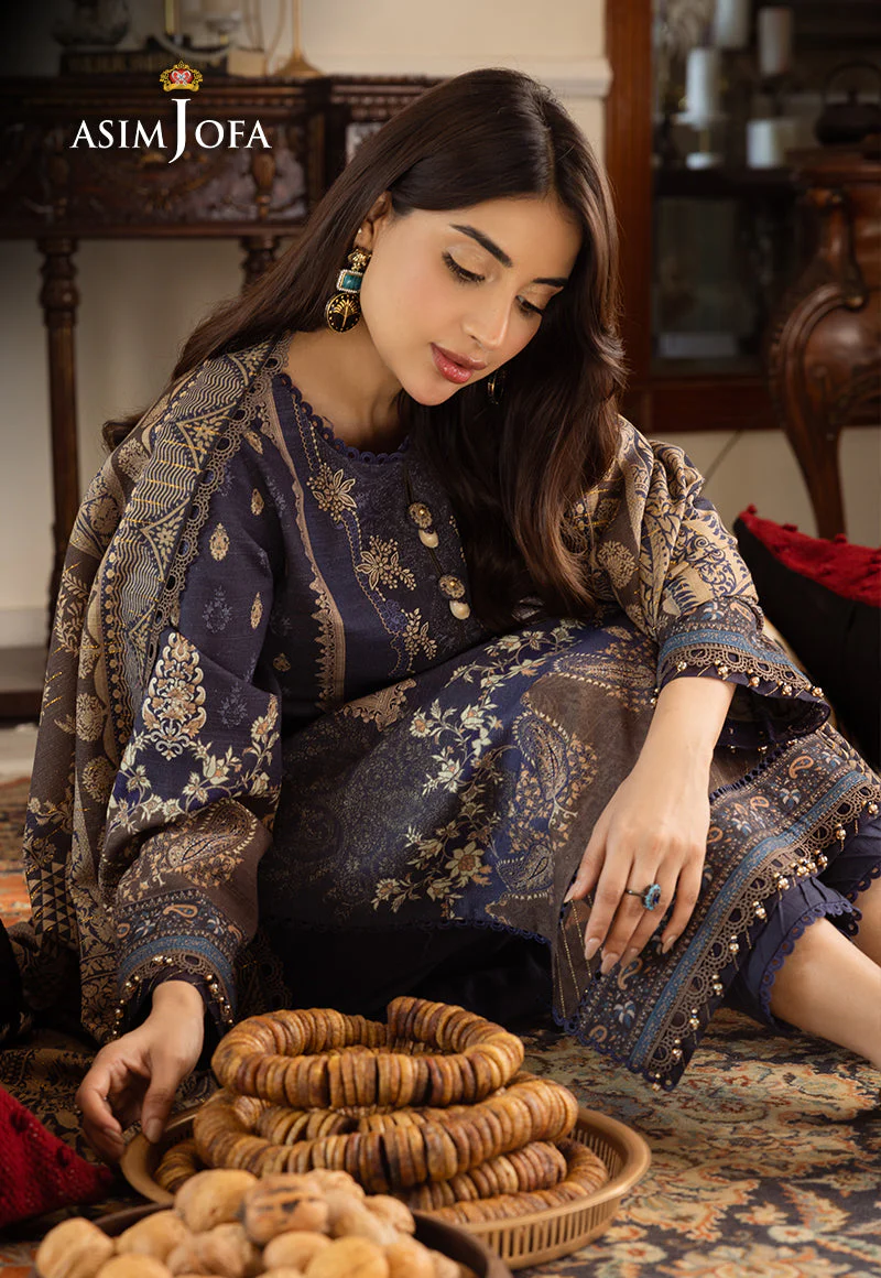 AJIWD-05 PRINTED KHADDAR 3 PCS - Image 6