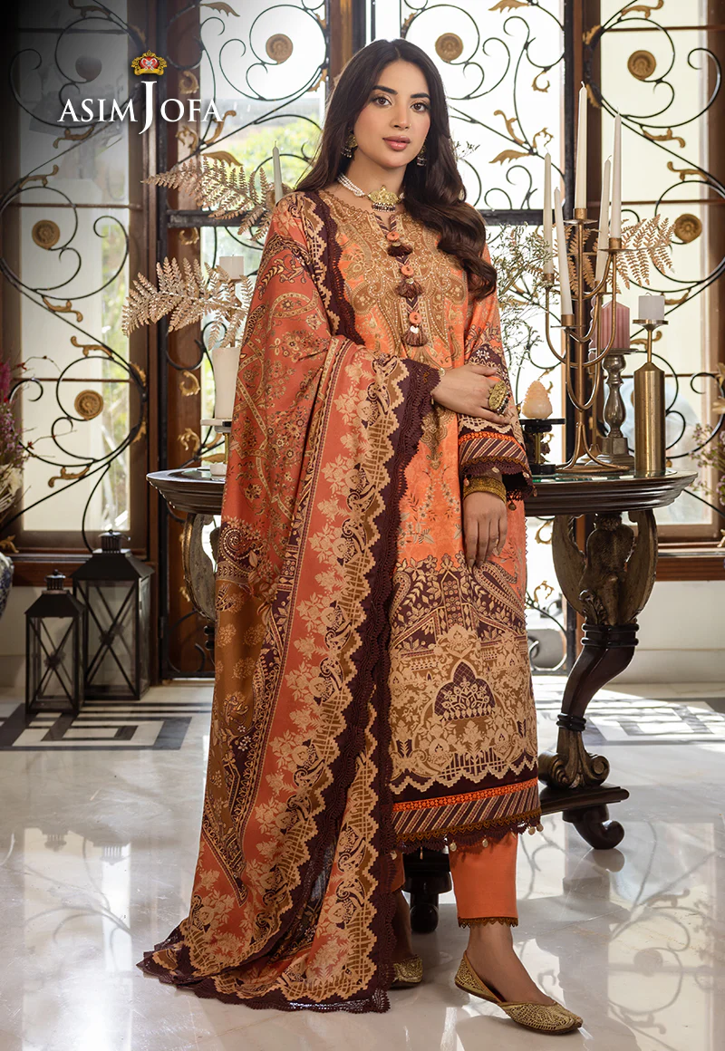 AJIWP-09 PRINTED KHADDAR STITCHED 3 PCS - Image 10