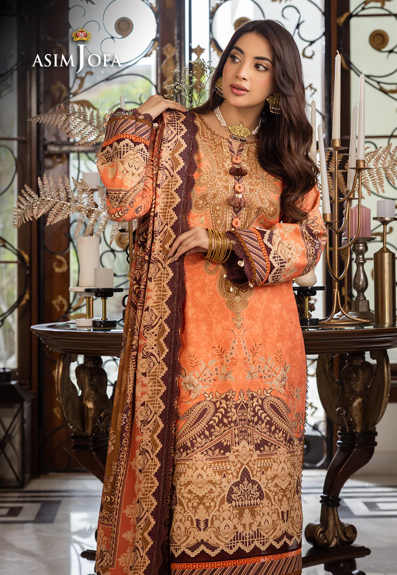AJIWP-09 PRINTED KHADDAR STITCHED 3 PCS - Image 3