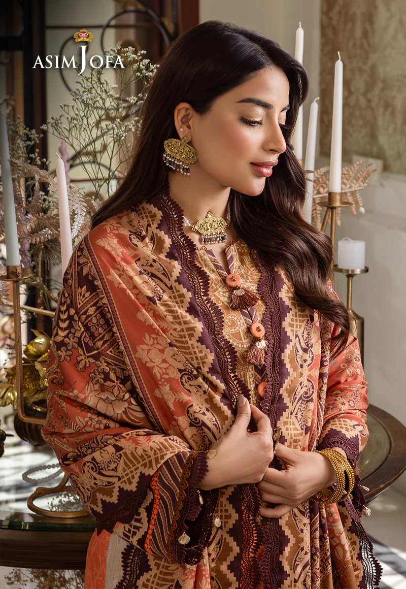 AJIWP-09 PRINTED KHADDAR STITCHED 3 PCS - Image 7