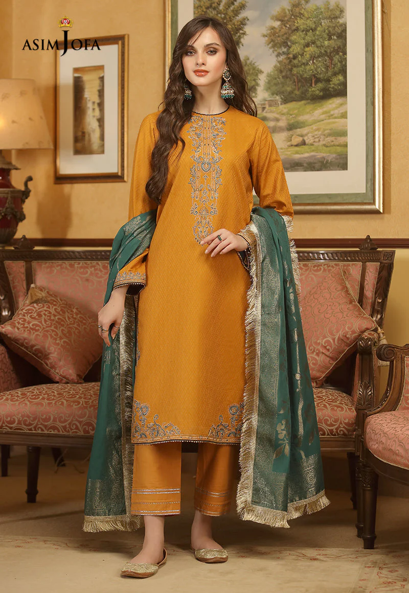 AJJDD-03 EMBROIDERED SELFD-JACQUARD 3 PCS - Image 2