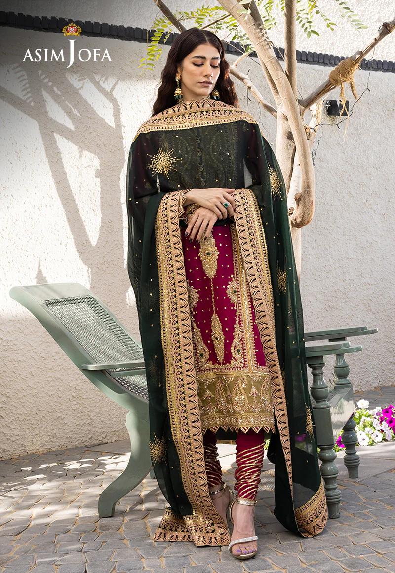 AJJH-10 EMBROIDERED RAW SILK 3 PCS - Image 8