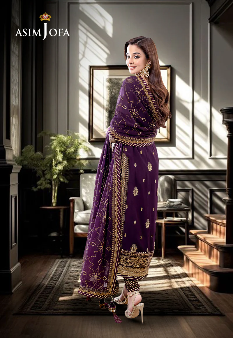 AJJM-06 EMBROIDERED CHIFFON 3 PCS - Image 2