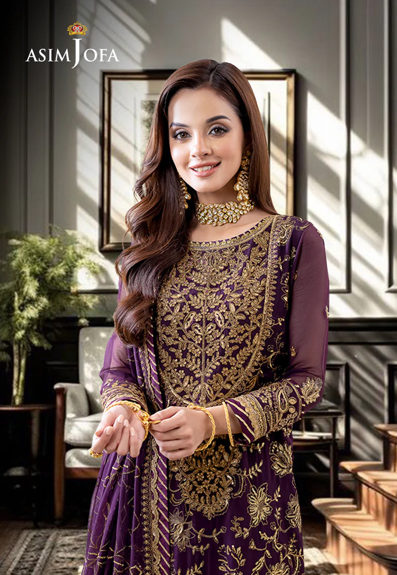AJJM-06 EMBROIDERED CHIFFON 3 PCS - Image 3