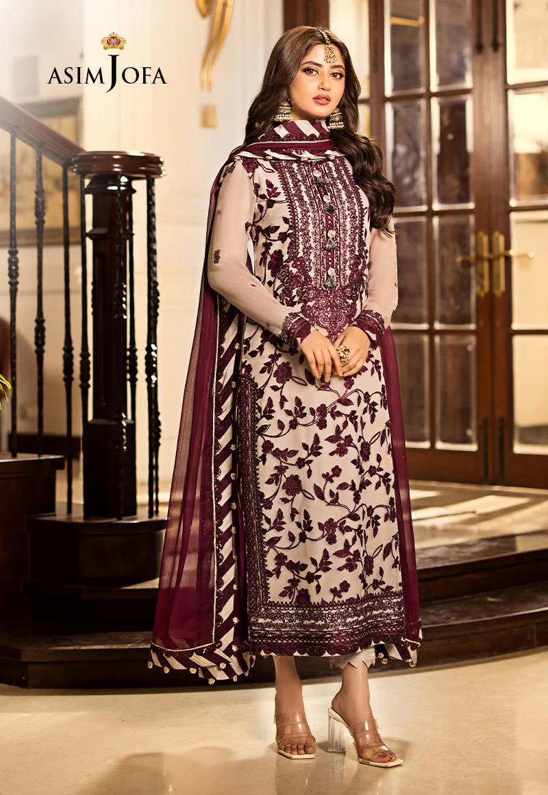 AJJMD-11 EMBROIDERED CHIFFON 3 PCS - Image 5