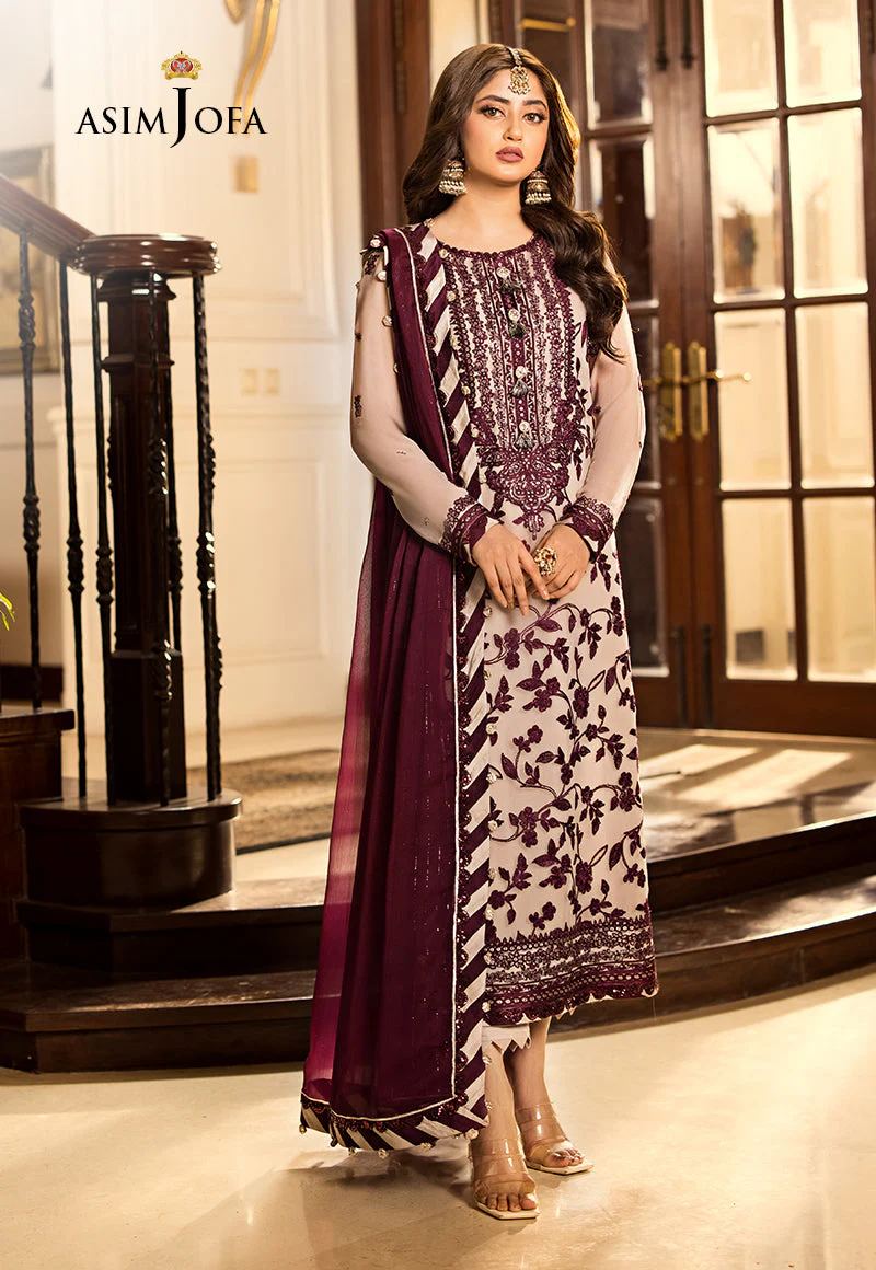 AJJMD-11 EMBROIDERED CHIFFON 3 PCS - Image 8