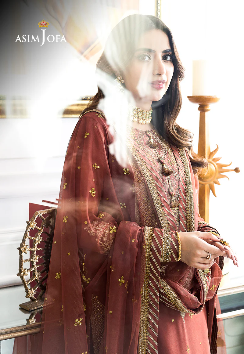 AJJM-13 EMBROIDERED GEORGETTE , ORGANZA 3 PCS - Image 6