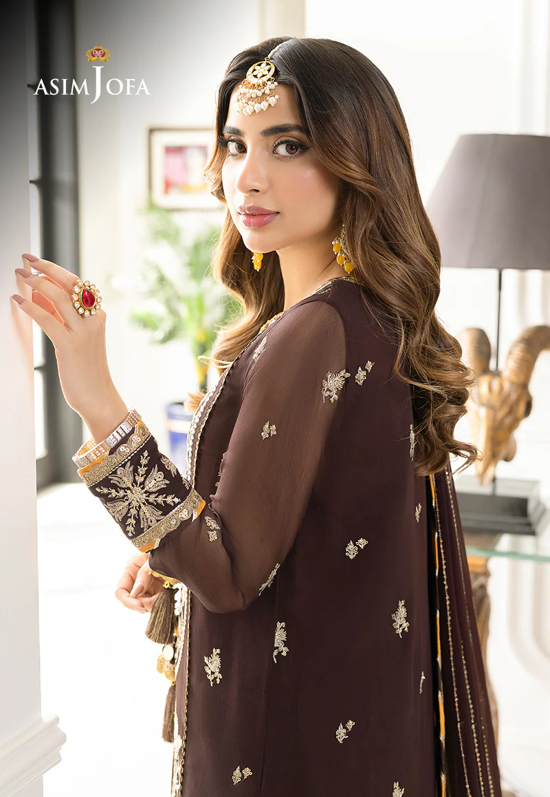 AJJM-22 EMBROIDERED CHIFFON , ORGANZA 3 PCS - Image 6