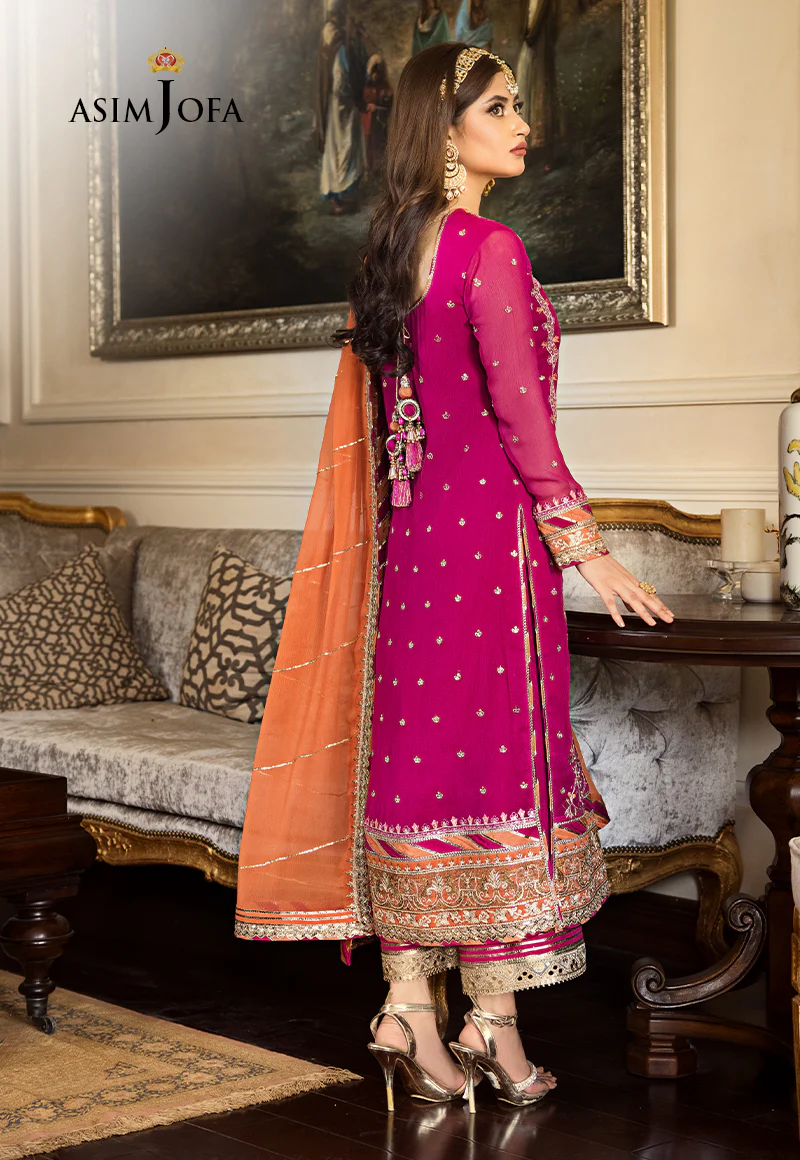 AJJM-23 EMBROIDERED CHIFFON , ORGANZA 3 PCS - Image 5