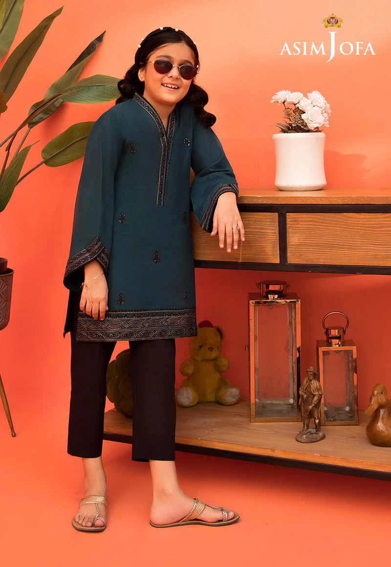 AJKC-05 DESIGNERS STITCHED EMBROIDERED CAMBRIC 2 PCS - Image 6