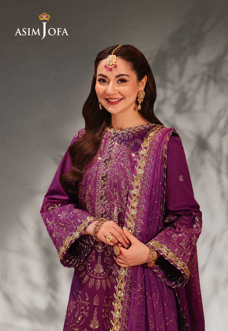 AJKKD-07 EMBROIDERED TWISTED SILK 3 PCS - Image 2