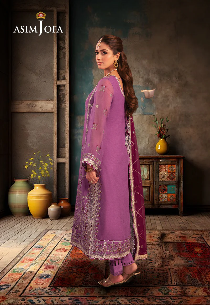 AJKK-28 EMBROIDERED CHIFFON 3 PCS - Image 2