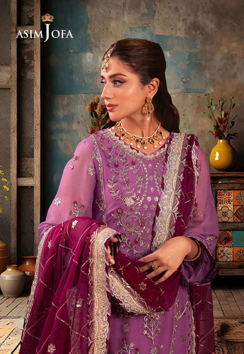 AJKK-28 EMBROIDERED CHIFFON 3 PCS - Image 3
