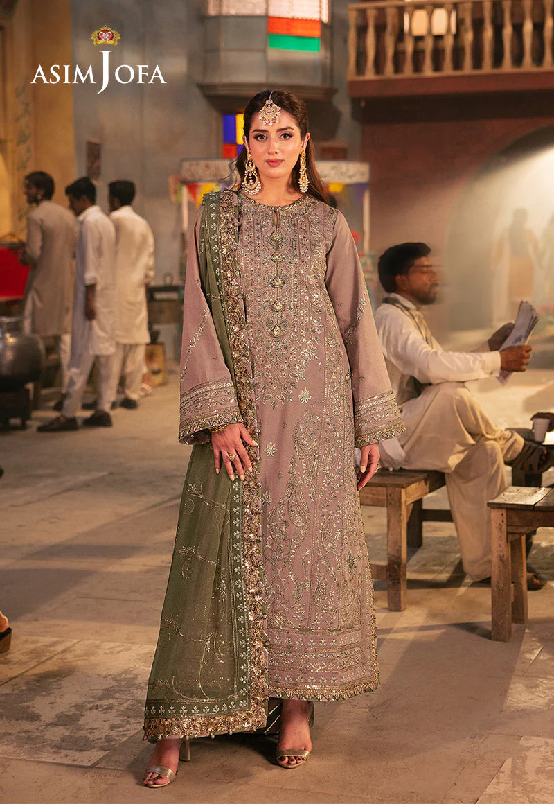 AJKKD-08 EMBROIDERED STITCHED 3 PCS