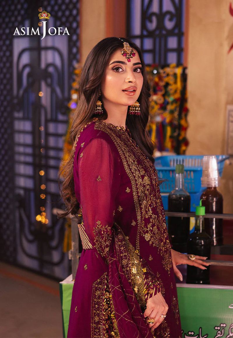 AJKKD-18-XS EMBROIDERED CHIFFON 3 PCS - Image 7
