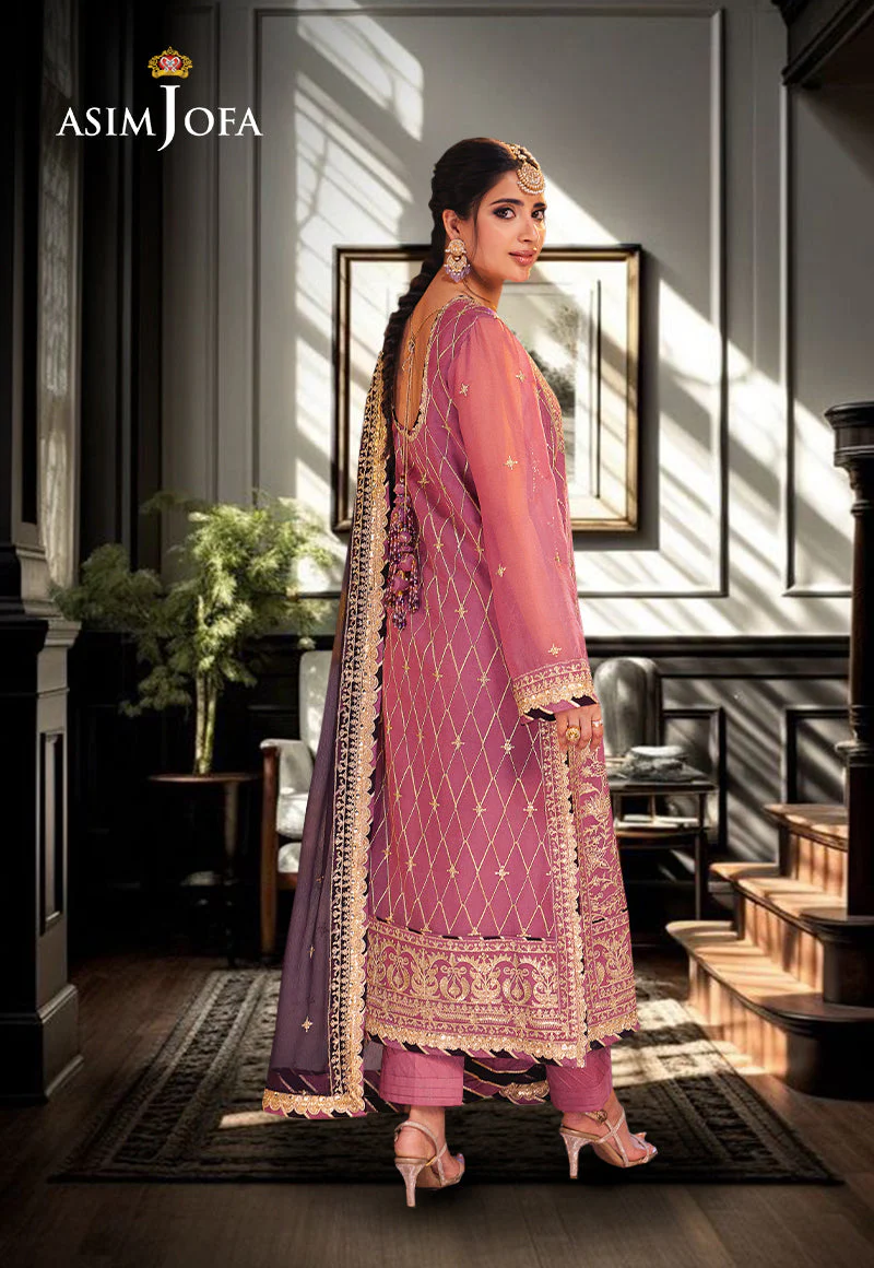 AJKKD-24-XS EMBROIDERED CHIFFON 3 PCS - Image 3