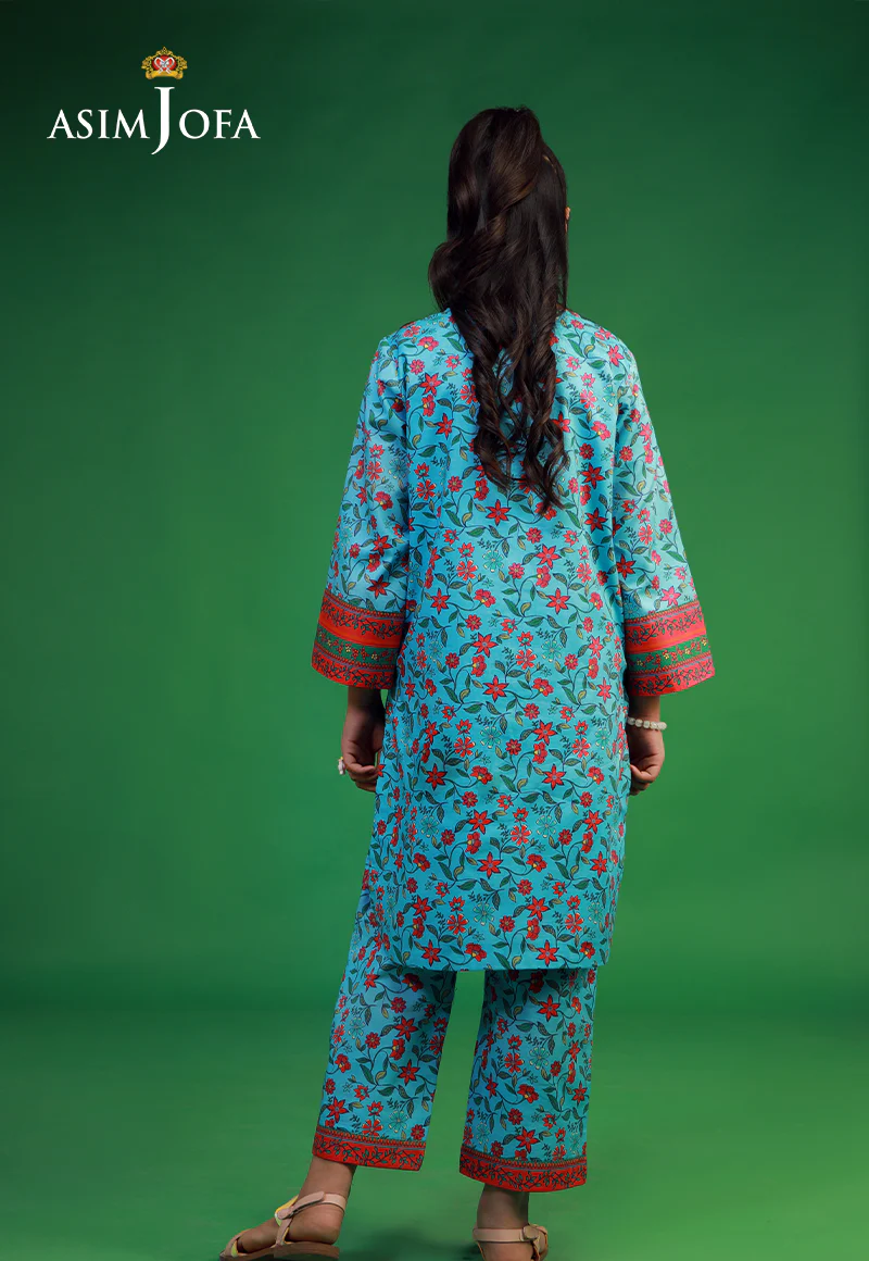 AJKP-08 STITCHED PRINTED CAMBRIC 2 PCS - Image 2