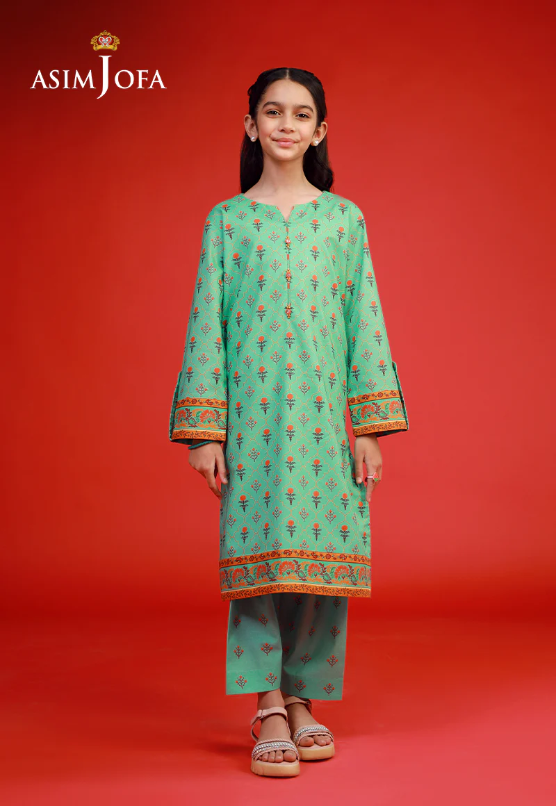 AJKP-10 STITCHED PRINTED CAMBRIC 2 PCS