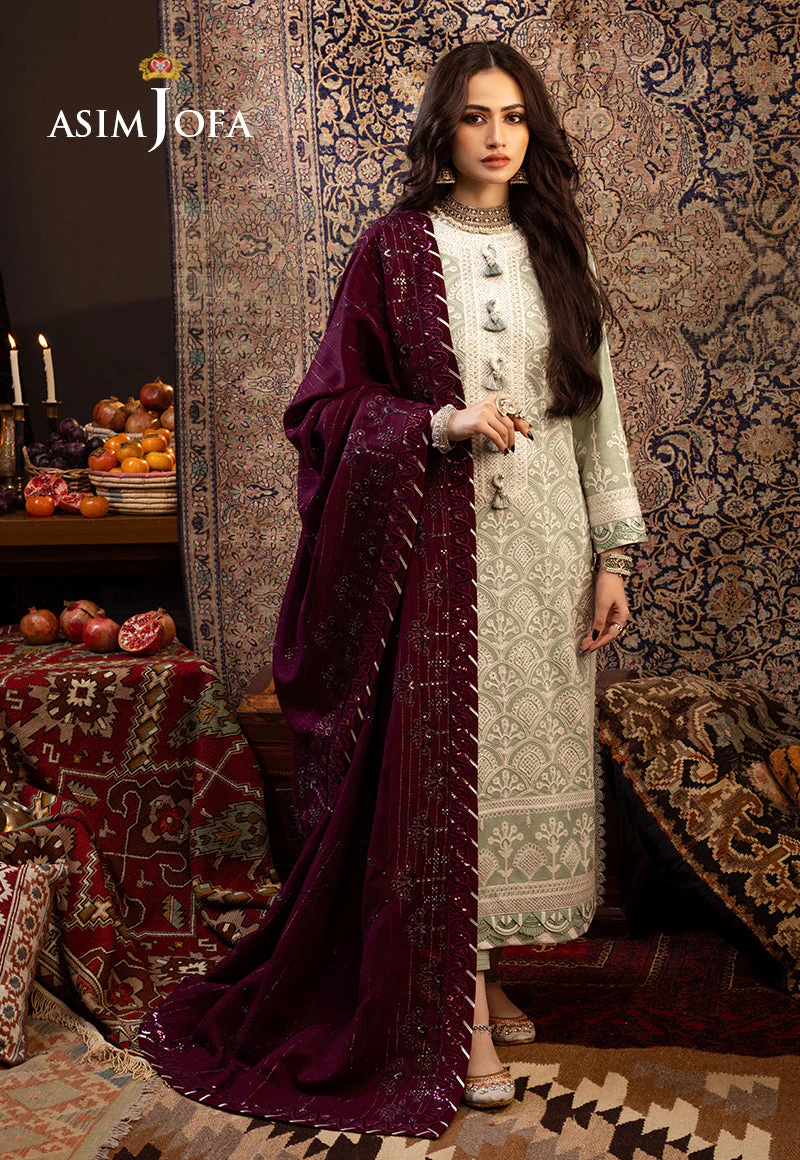 AJKTD-01 EMBROIDERED STITCHED 3 PCS - Image 5